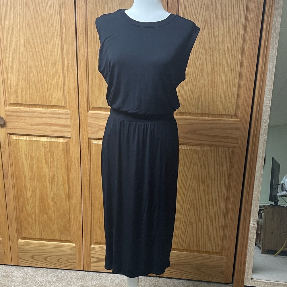 Athleta Black Midi Dress